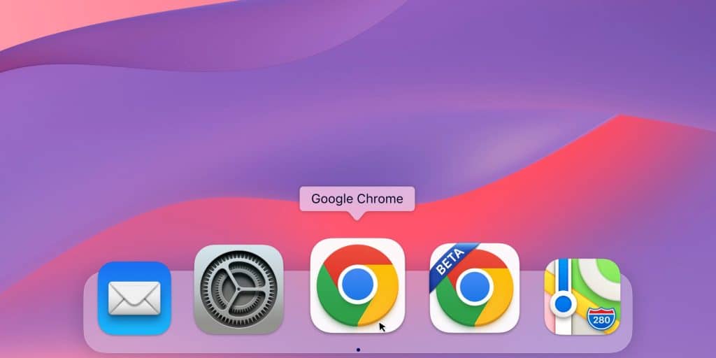Icona Google Chrome su MacOS